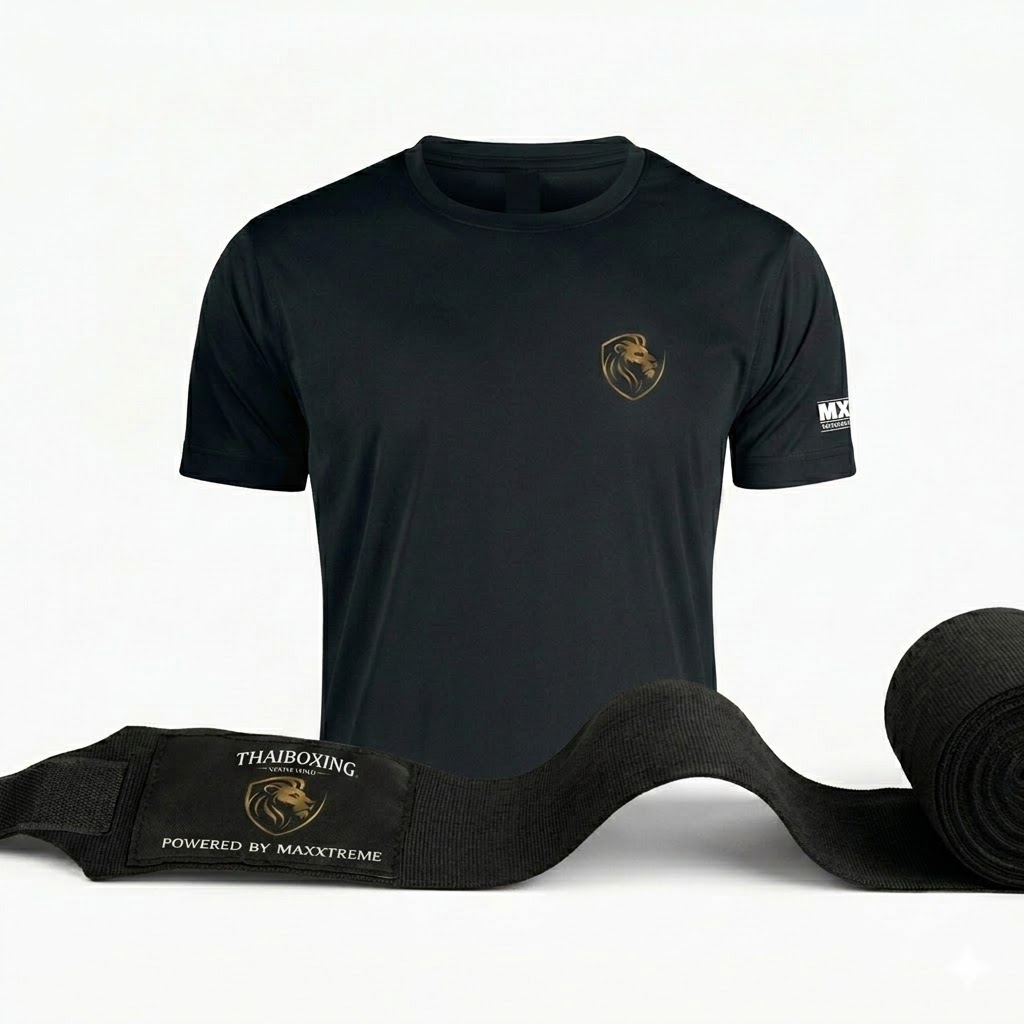 Starterspakket met t-shirt en bandages bij een 10-rittenkaart voor onze groepslessen
